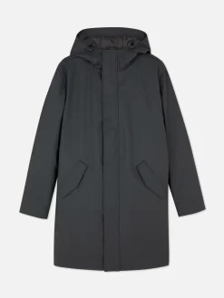 Jacken Und Mäntel|Primark Gummierter Parka Mit Kapuze Grau
