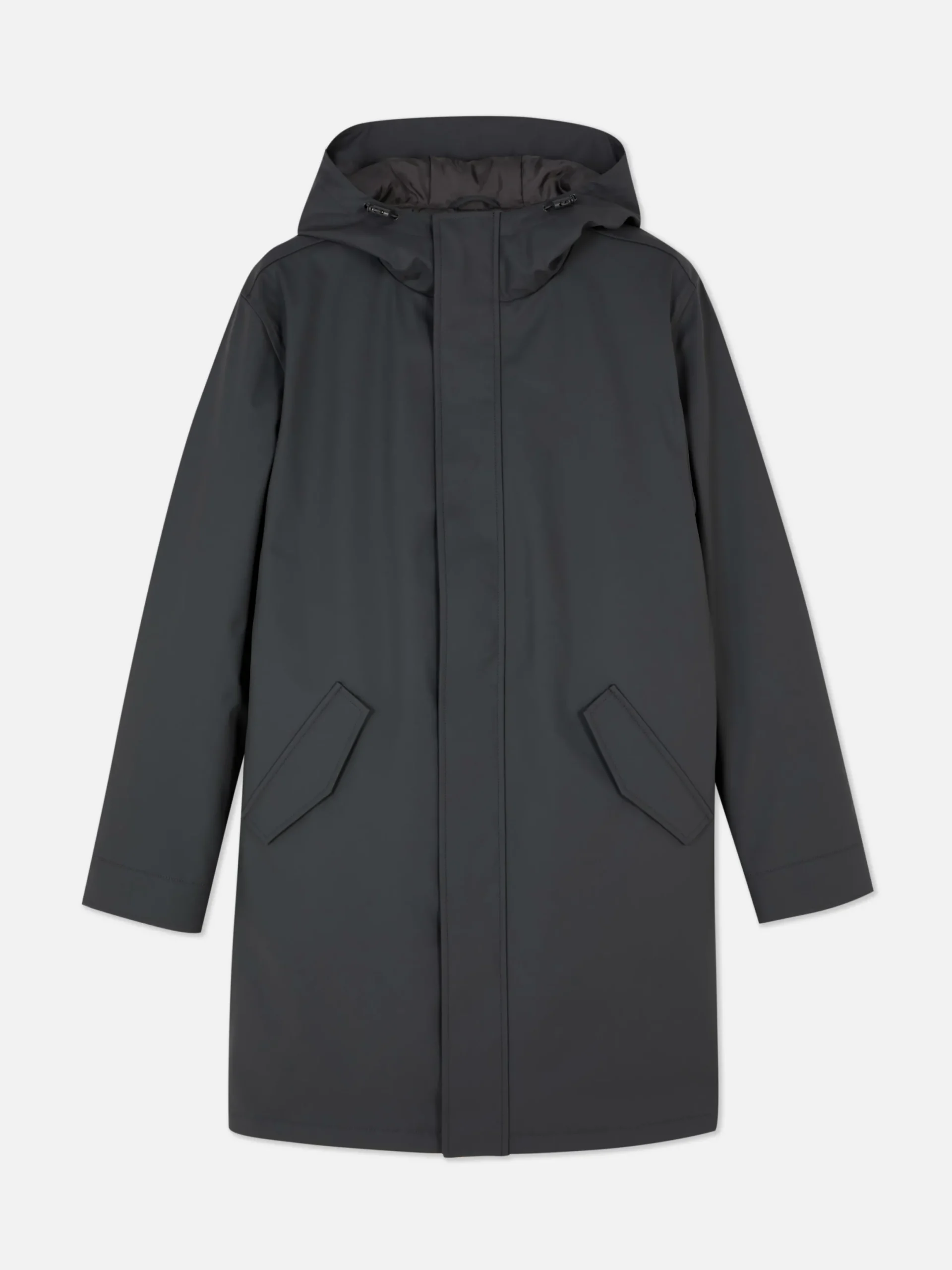 Jacken Und Mäntel|Primark Gummierter Parka Mit Kapuze Grau
