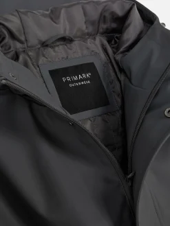 Jacken Und Mäntel|Primark Gummierter Parka Mit Kapuze Grau