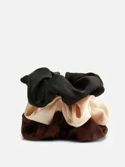 Haarschmuck|Primark Haargummis Aus Satin, 3er-Pack Braun
