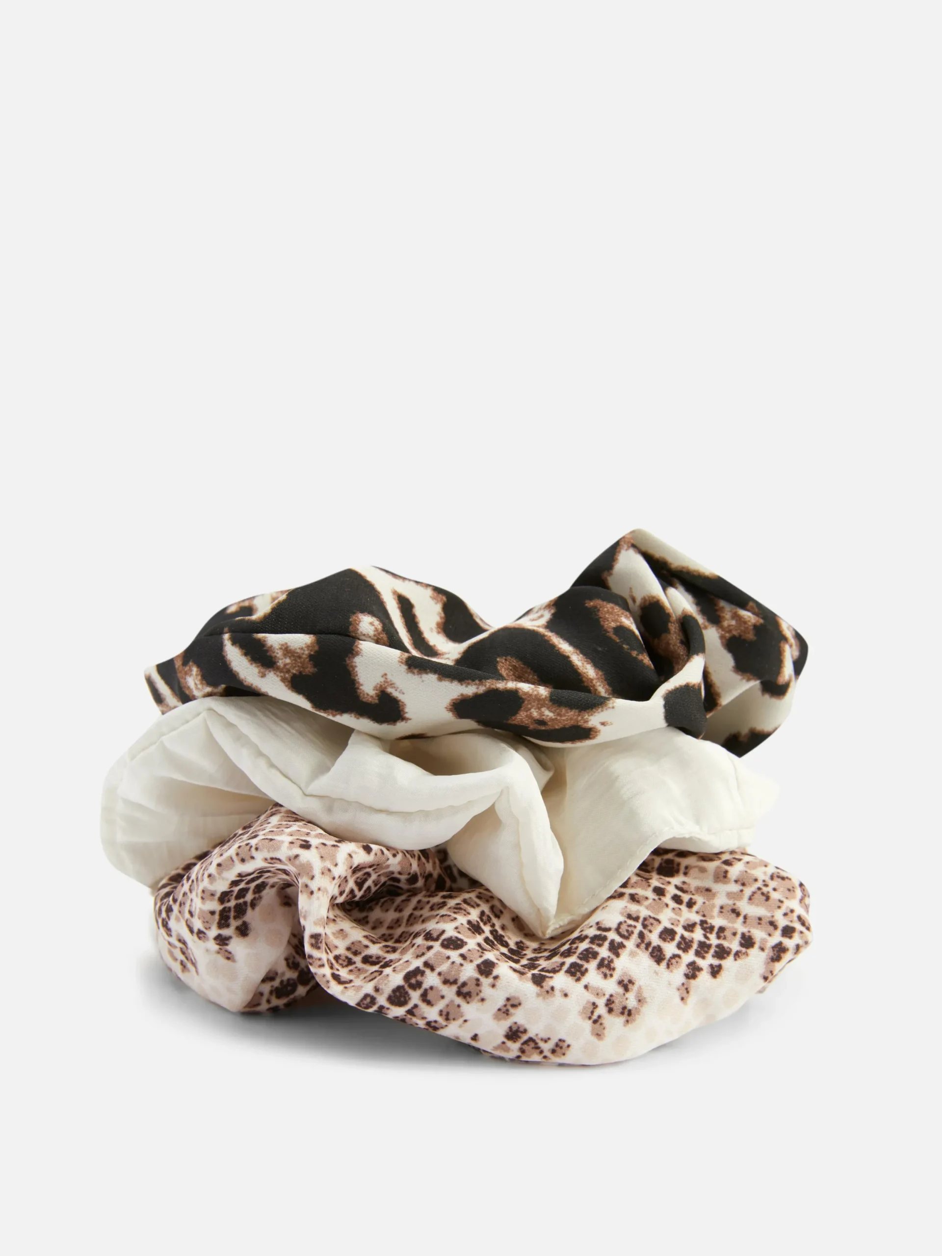 Haarschmuck|Primark Haargummis Mit Animalprint, 3er-Pack Cremefarben