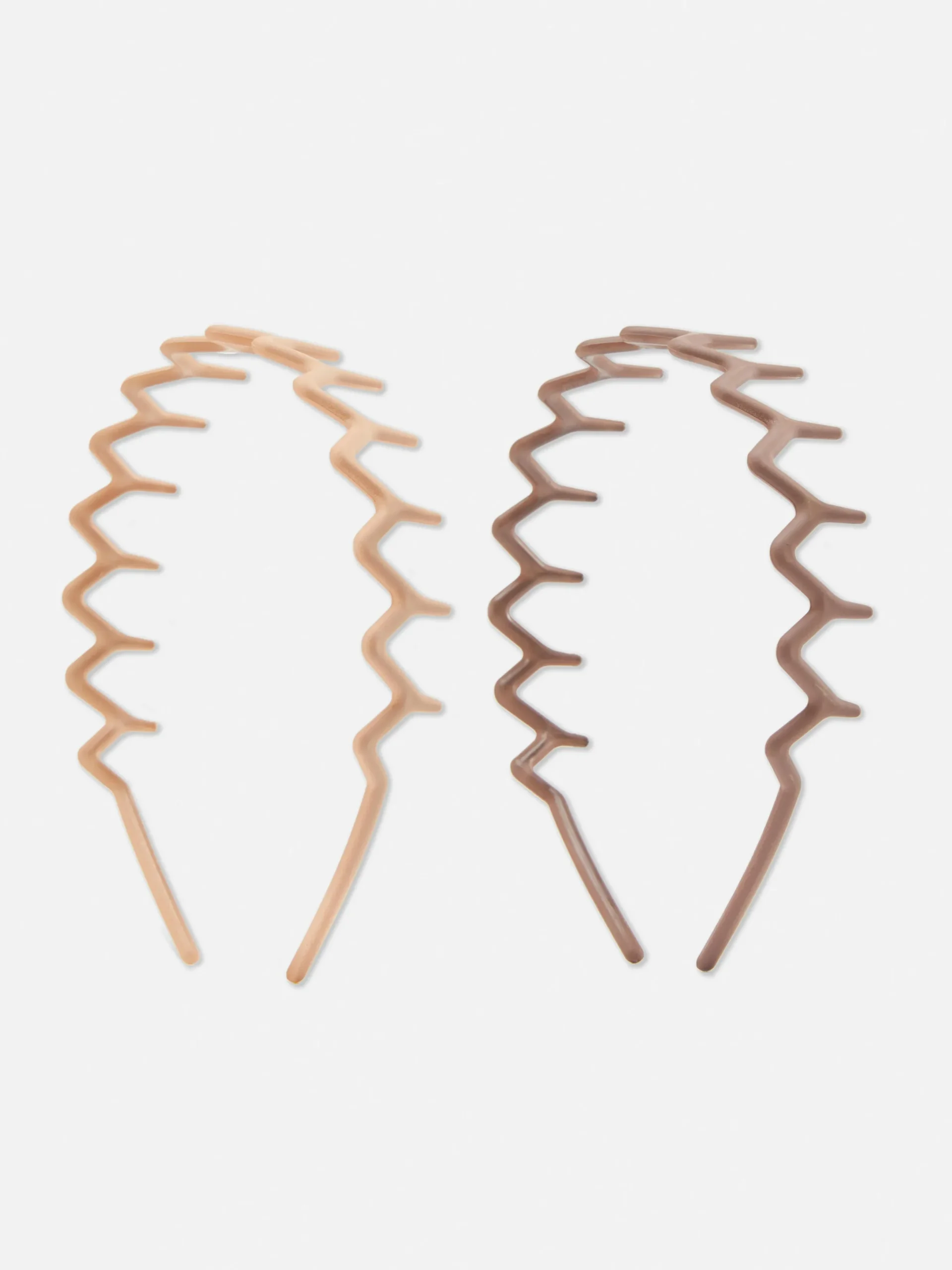 Haarschmuck|Primark Haarreife Mit Zickzack-Design, 2er-Pack Naturfarben