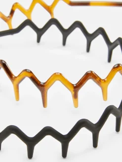 Haarschmuck|Primark Haarreife Mit Zickzack-Design, 2er-Pack Braun