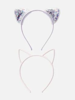 Haarschmuck|Primark Haarreifen Mit Katzenohren, 2er-Pack Multi