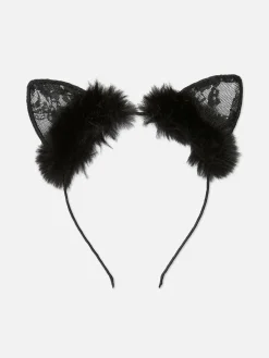 Halloween-Accessoires|Halloween Alle|Primark Halloween-Katzenohren Aus Spitze Schwarz
