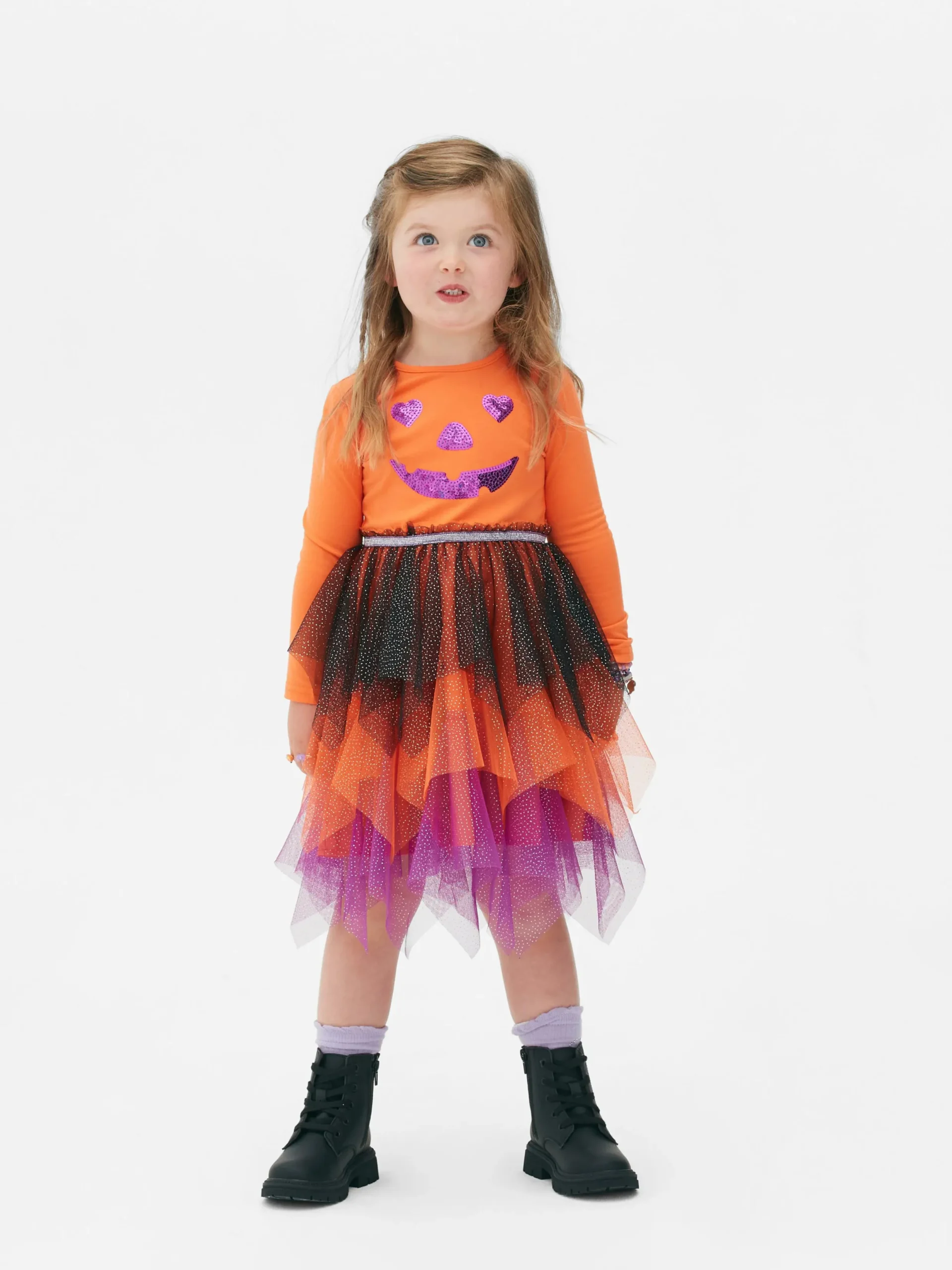 Halloween Alle|Halloween-Kostüme Für Kinder|Primark Halloween-Kürbiskostüm Mit Pailletten Orange