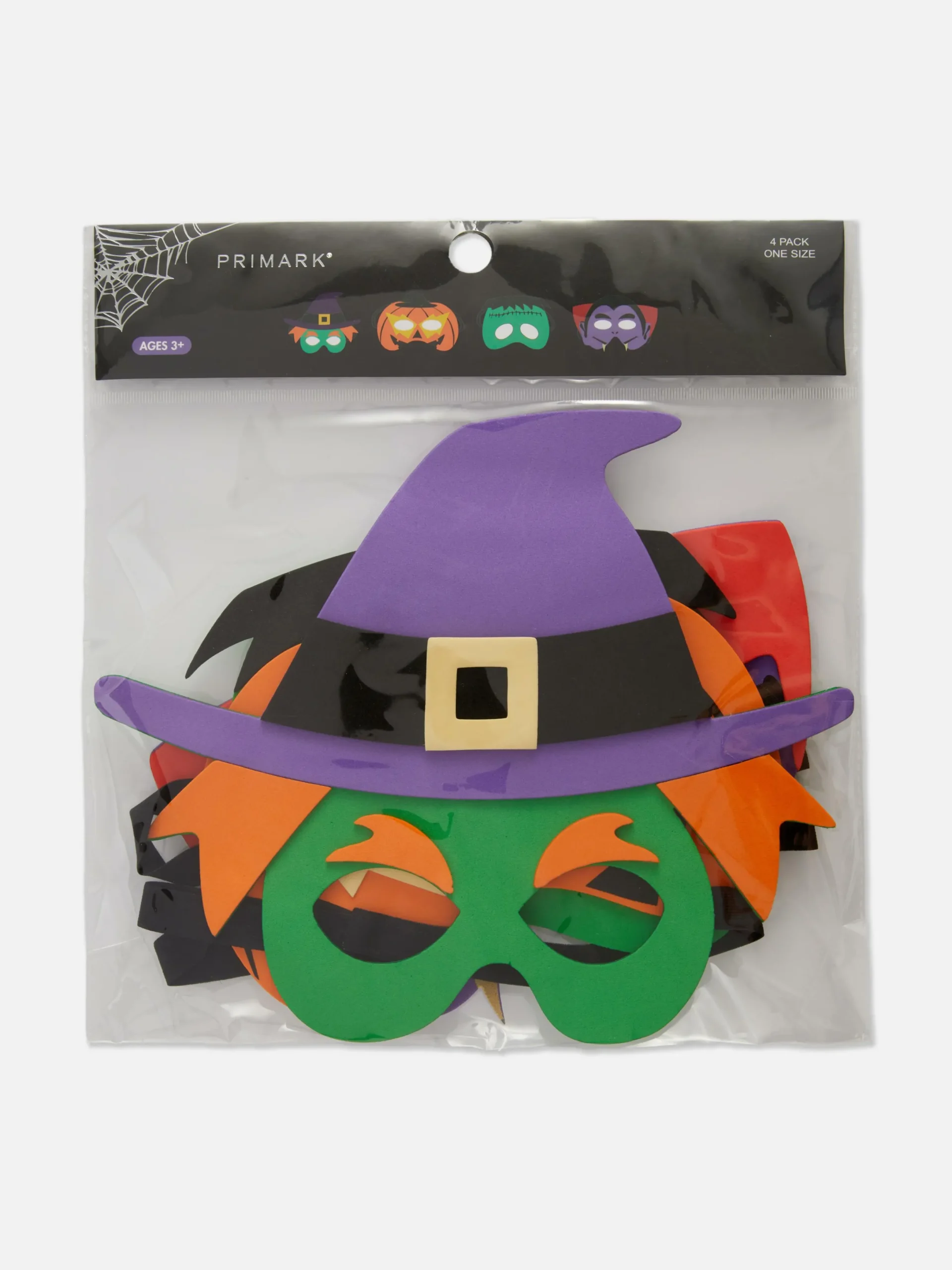 Halloween-Kostüme Für Kinder|Halloween Alle|Primark Halloween-Masken-Set, 4er-Pack Multi