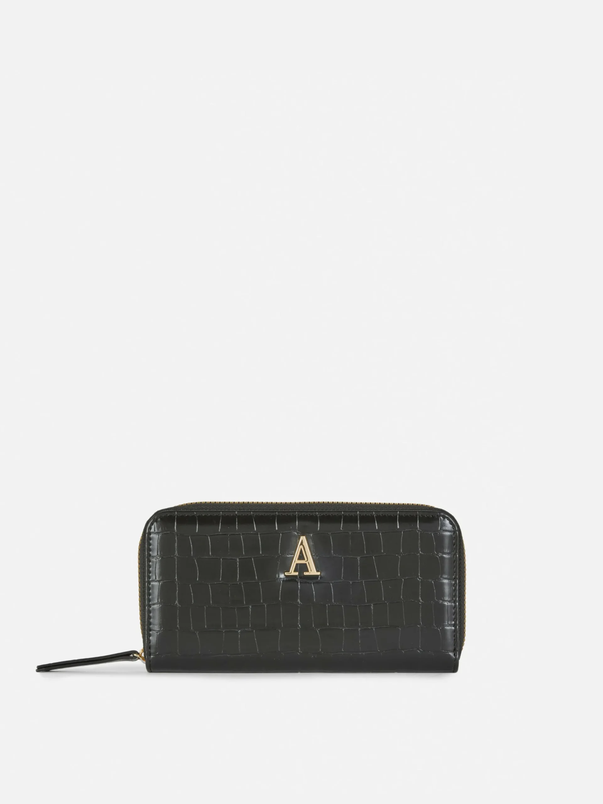 Taschen Und Portemonnaies|Primark Handtasche In Kroko-Optik Mit Initiale Schwarz
