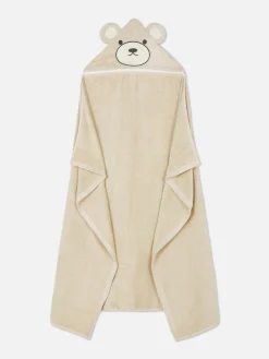 Handtücher|Primark Handtuch Mit Kapuze Und Bärendesign Steinfarben
