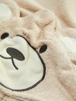 Handtücher|Primark Handtuch Mit Kapuze Und Bärendesign Steinfarben
