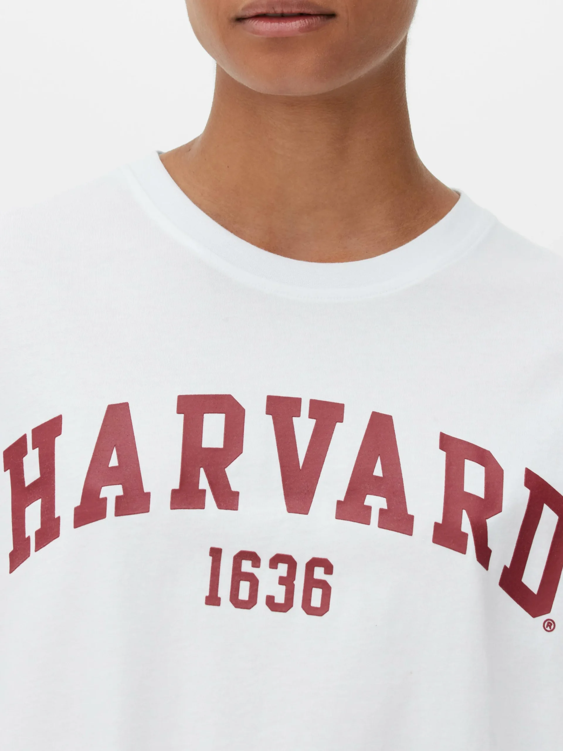 Tops Und T-Shirts|Primark „Harvard“ T-Shirt Im Oversized-Look Weiß