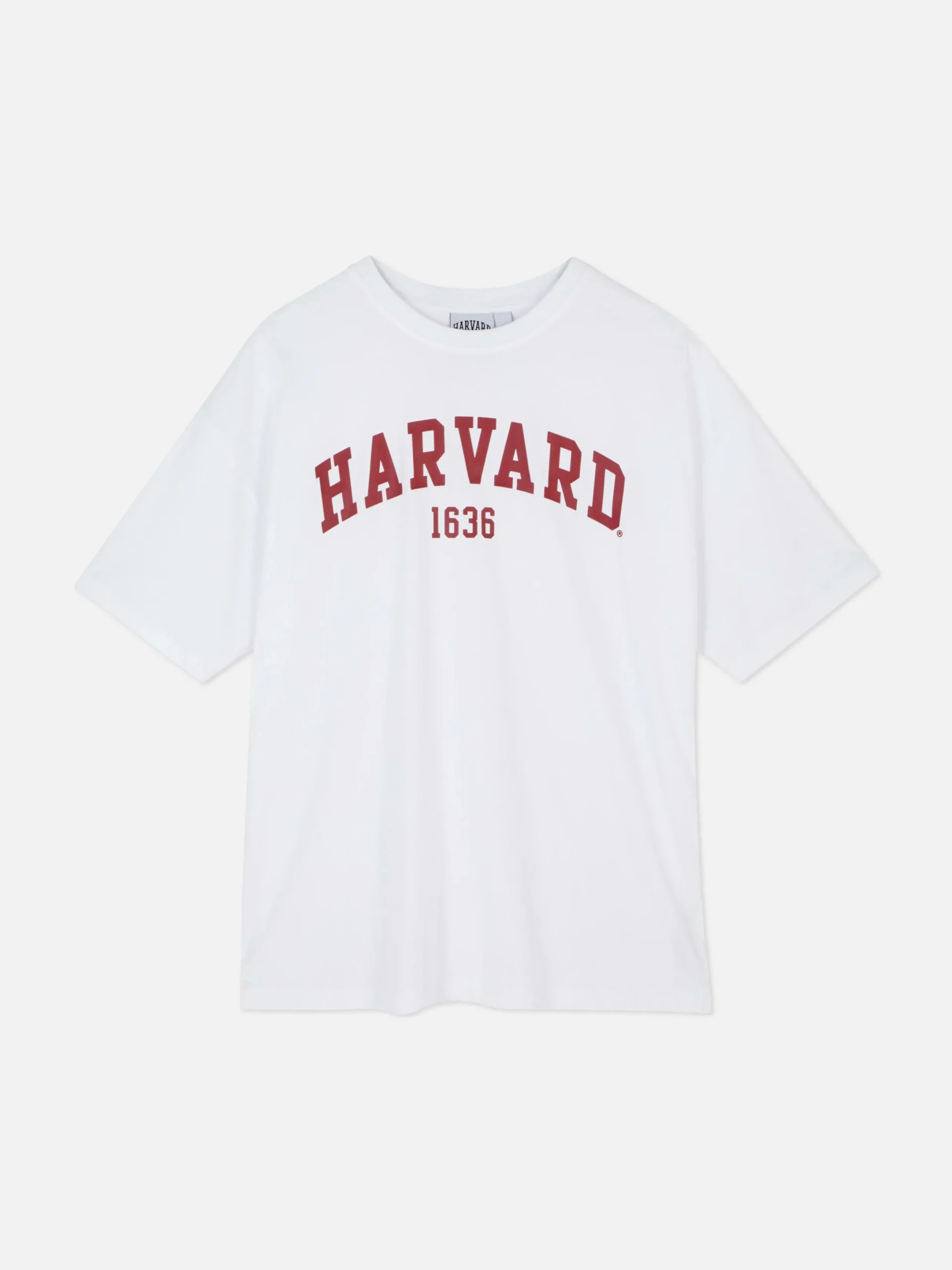 Tops Und T-Shirts|Primark „Harvard“ T-Shirt Im Oversized-Look Weiß