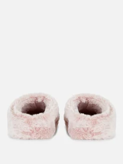 Hausschuhe|Primark Hausschuhe Aus Kunstfell Rosa