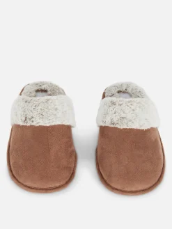 Hausschuhe|Hausschuhe|Primark Hausschuhe In Wildleder-Optik Braun