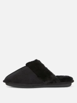 Loungewear|Hausschuhe|Primark Hausschuhe In Wildleder-Optik Schwarz