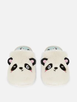 Hausschuhe|Primark Hausschuhe Mit 3D-Panda-Motiv Sandfarben