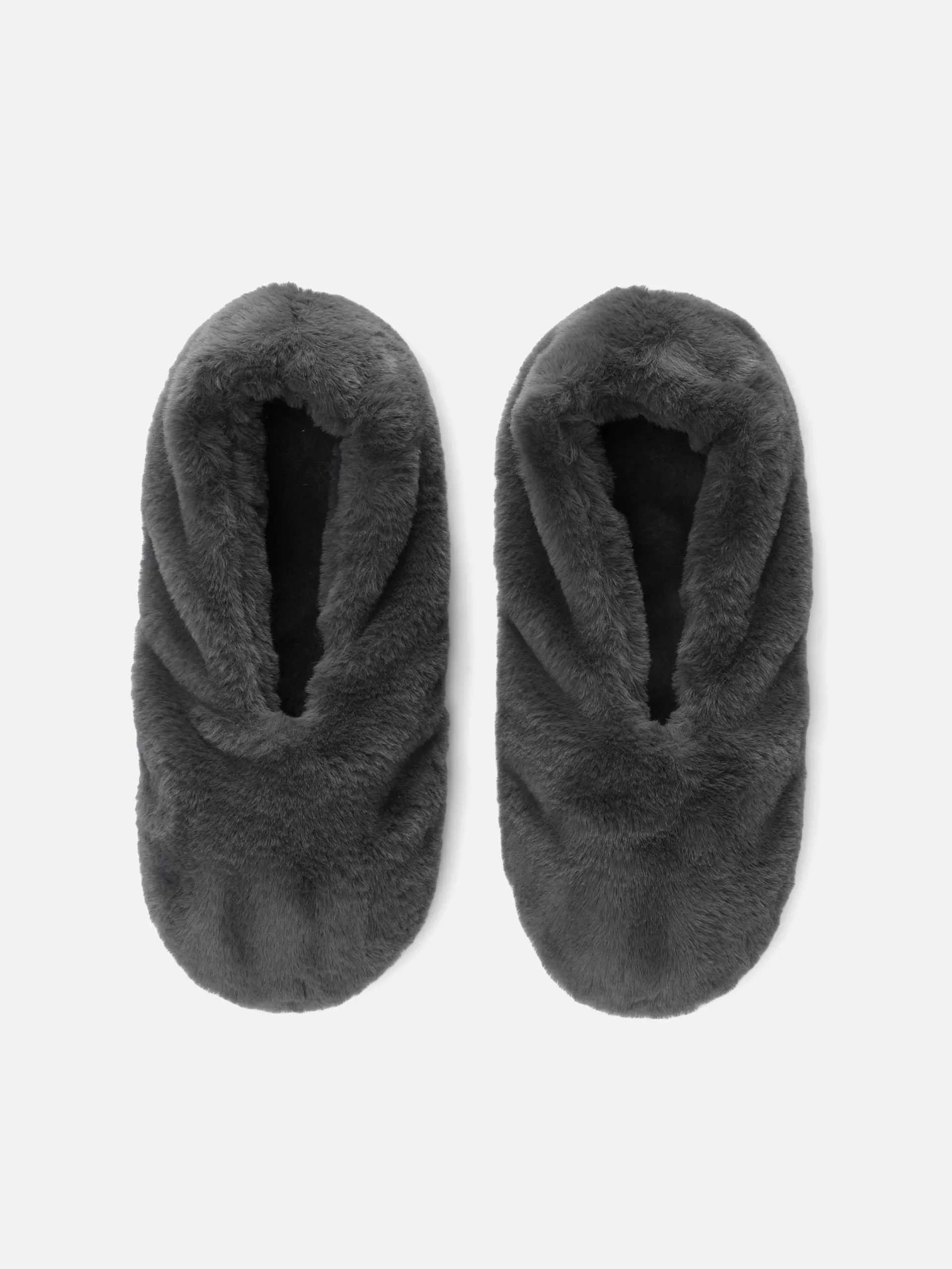 Socken|Primark Haussocken Aus Kunstfell Anthrazitfarben