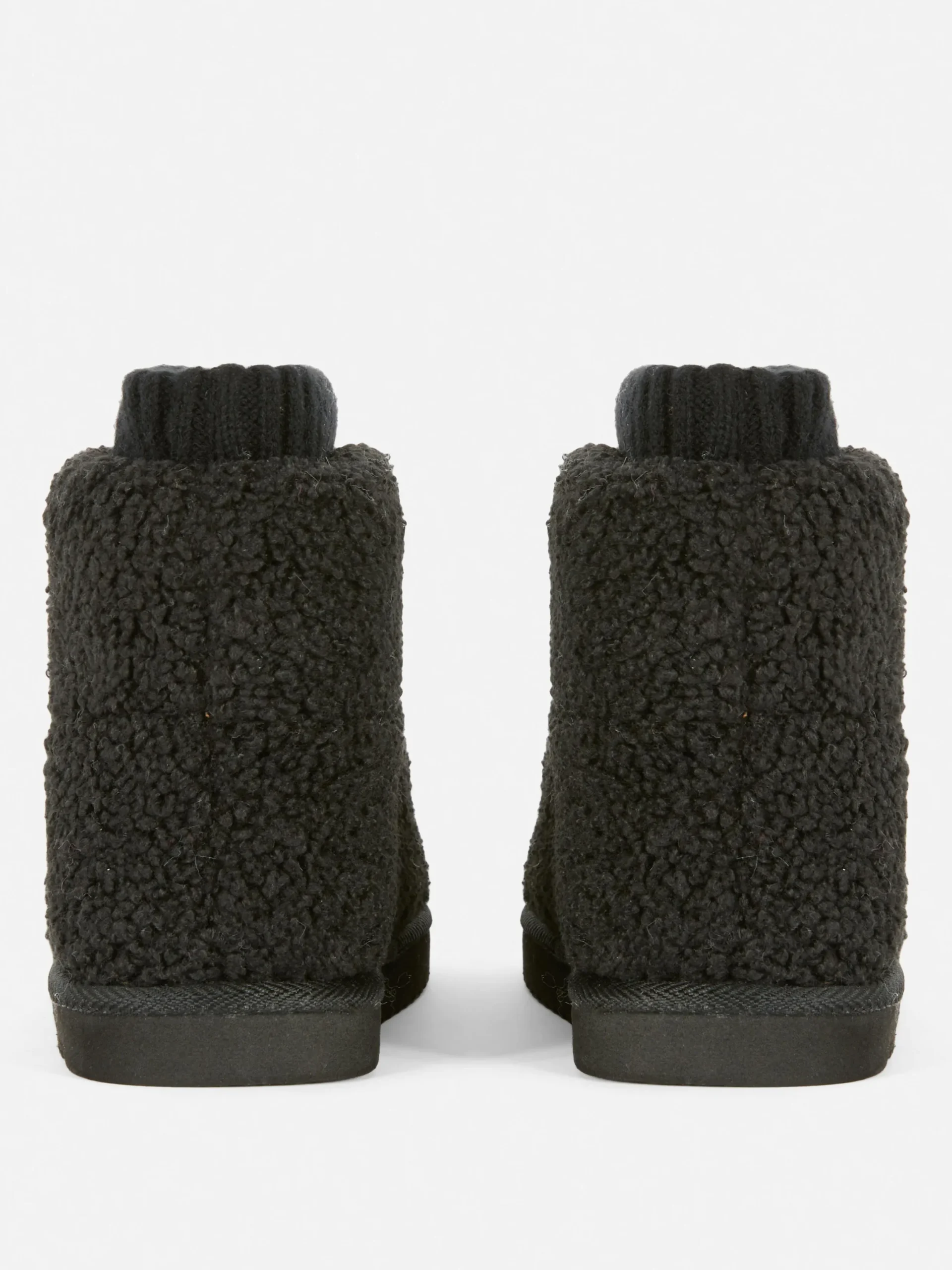 Hausschuhe|Primark Hausstiefel Aus Borg Schwarz