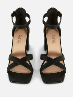 Heels|Primark Heels Mit überkreuztem Riemchen, Weite Passform Schwarz