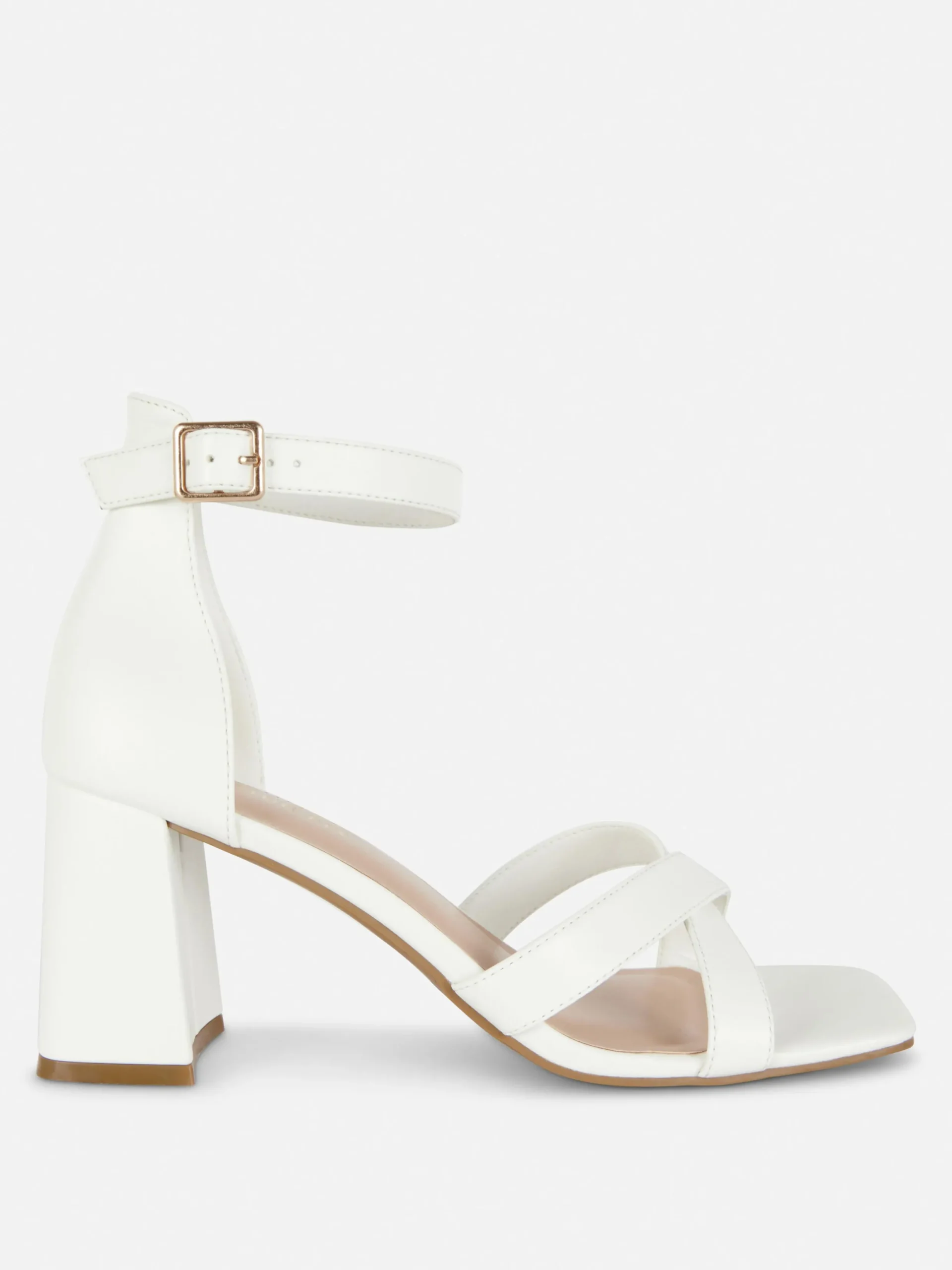 Heels|Primark Heels Mit überkreuztem Riemchen, Weite Passform Weiß
