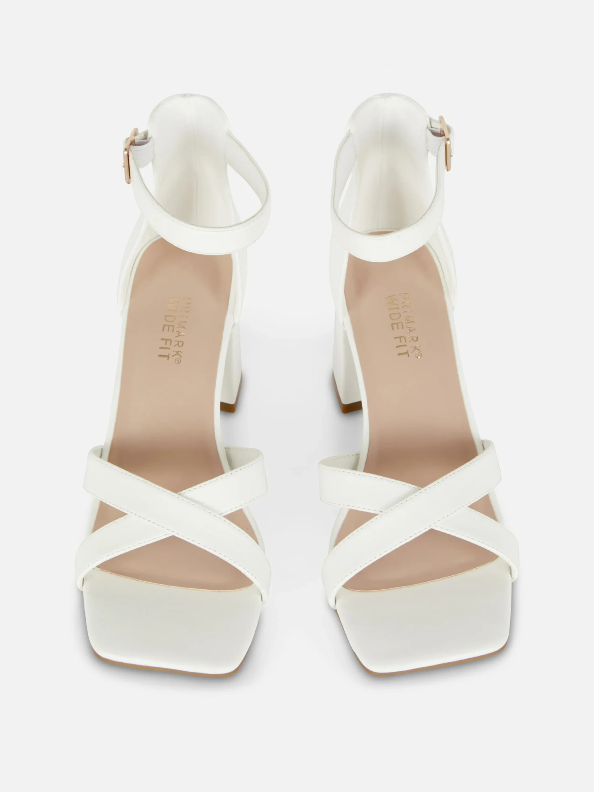 Heels|Primark Heels Mit überkreuztem Riemchen, Weite Passform Weiß