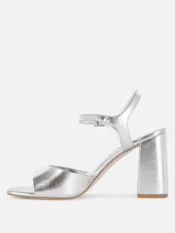 Heels|Primark Heels Mit Riemchen In Weiter Passform Silber