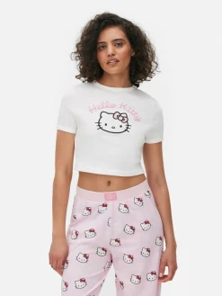 Schlafanzugoberteile|Primark „Hello Kitty“ Baby Tee Schlafanzug-Oberteil Weiß