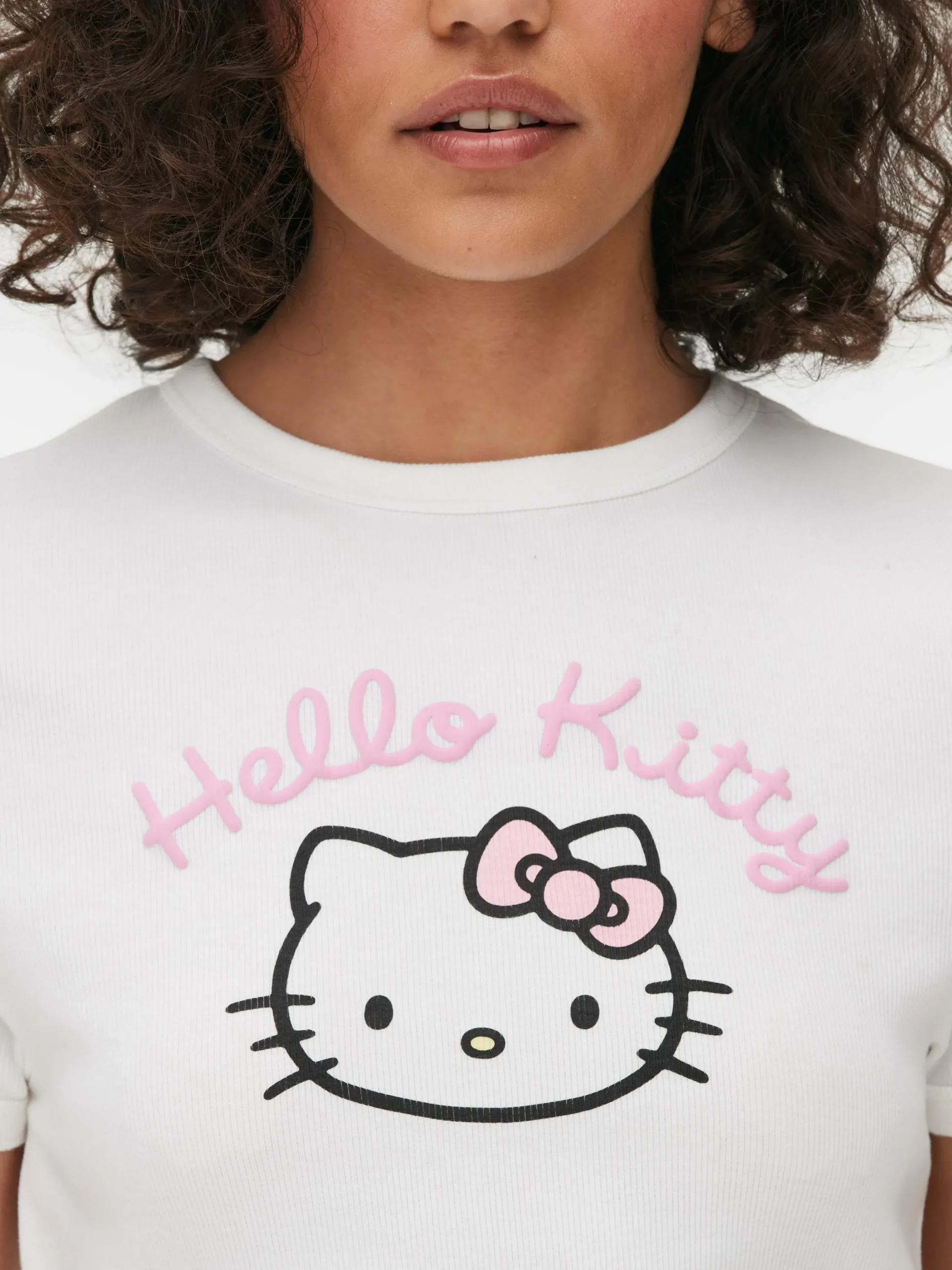 Schlafanzugoberteile|Primark „Hello Kitty“ Baby Tee Schlafanzug-Oberteil Weiß
