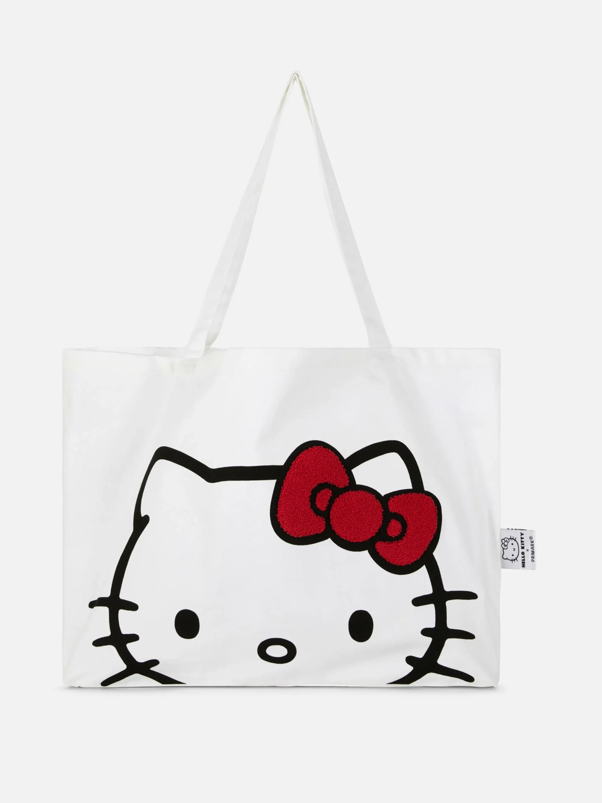 Reiseaccessoires|Primark „Hello Kitty“ Canvas-Tasche Weiß