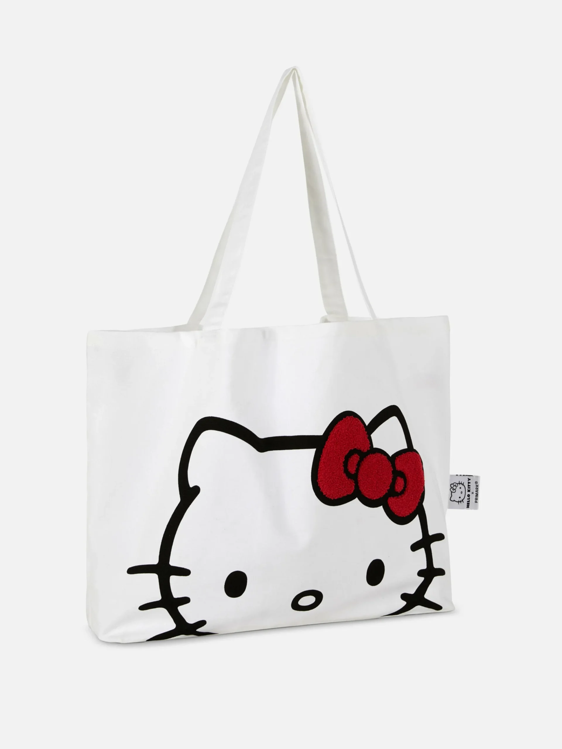 Reiseaccessoires|Primark „Hello Kitty“ Canvas-Tasche Weiß