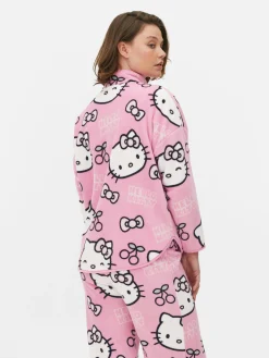 Schlafanzugoberteile|Primark „Hello Kitty“ Fleece-Schlafanzugtop Zum 50. Jubiläum Rosa