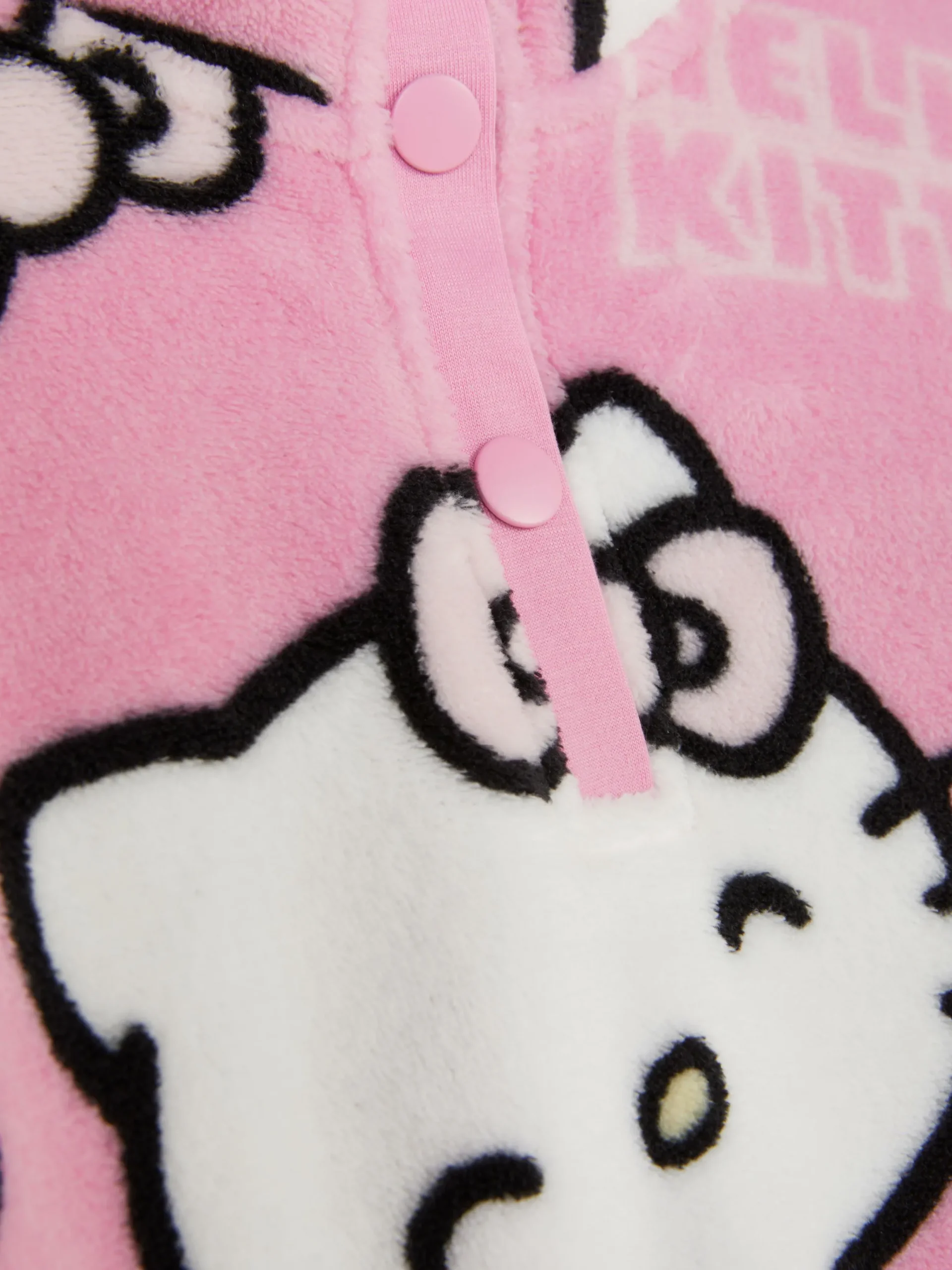 Schlafanzugoberteile|Primark „Hello Kitty“ Fleece-Schlafanzugtop Zum 50. Jubiläum Rosa
