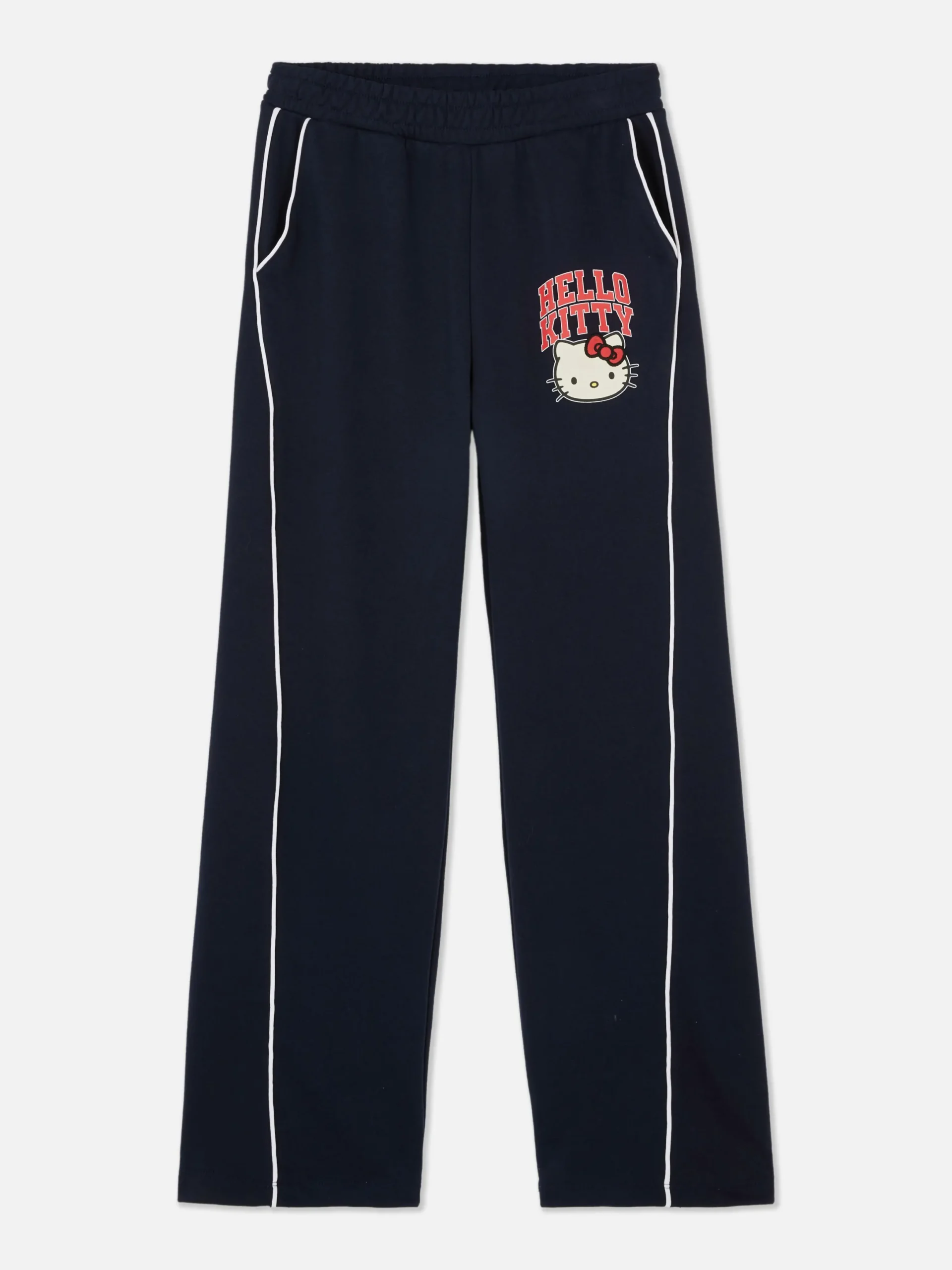Jogginghosen|Primark „Hello Kitty“ Jogginghose Mit Geradem Bein Und Seitenstreifen Marineblau