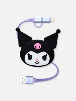 Ladegeräte|Primark „Hello Kitty Kuromi“ Einziehbares Ladegerät Schwarz