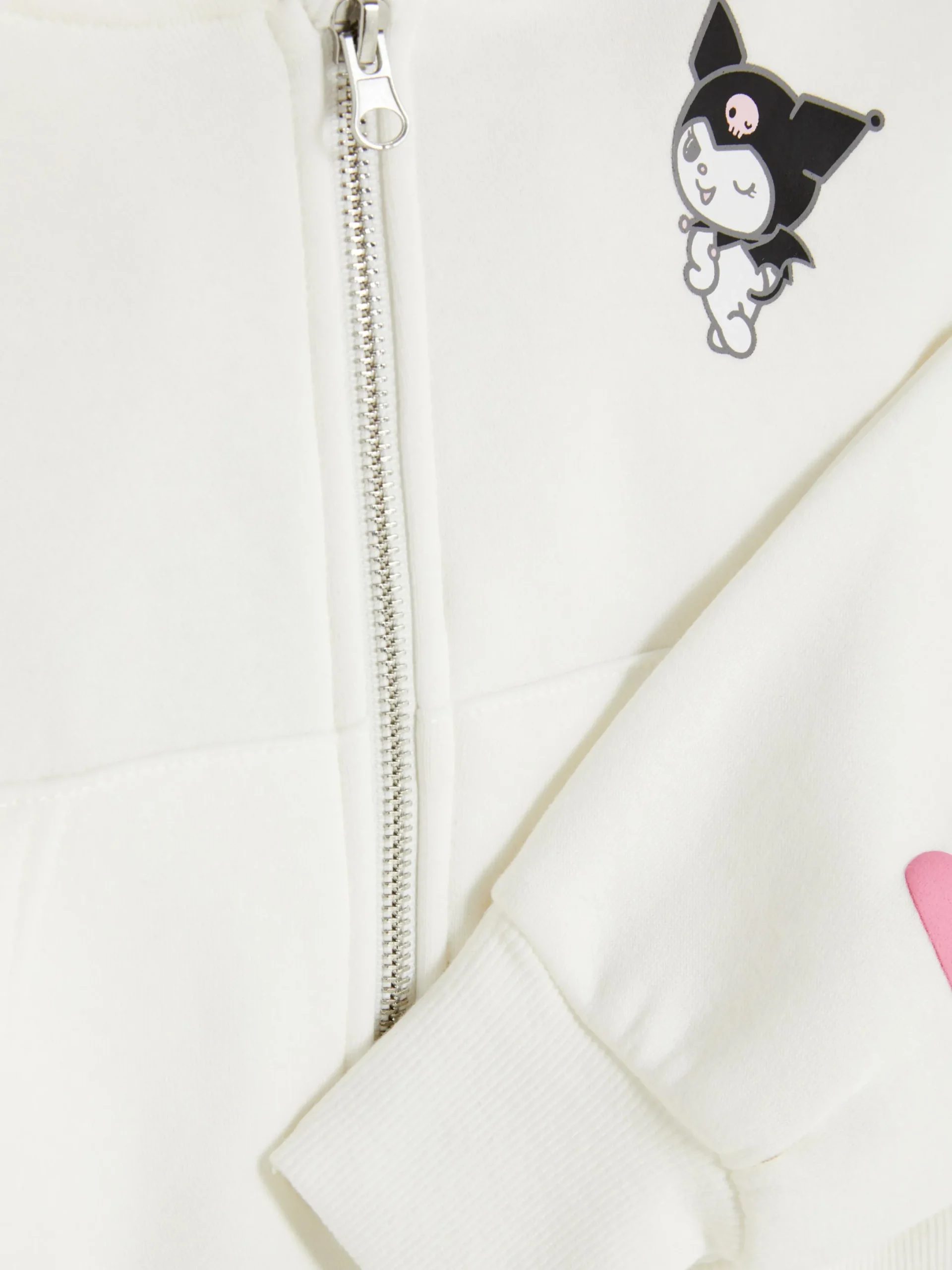 Hoodies Und Sweatshirts|Primark „Hello Kitty Kuromi“ Hoodie Mit Reißverschluss Weiß