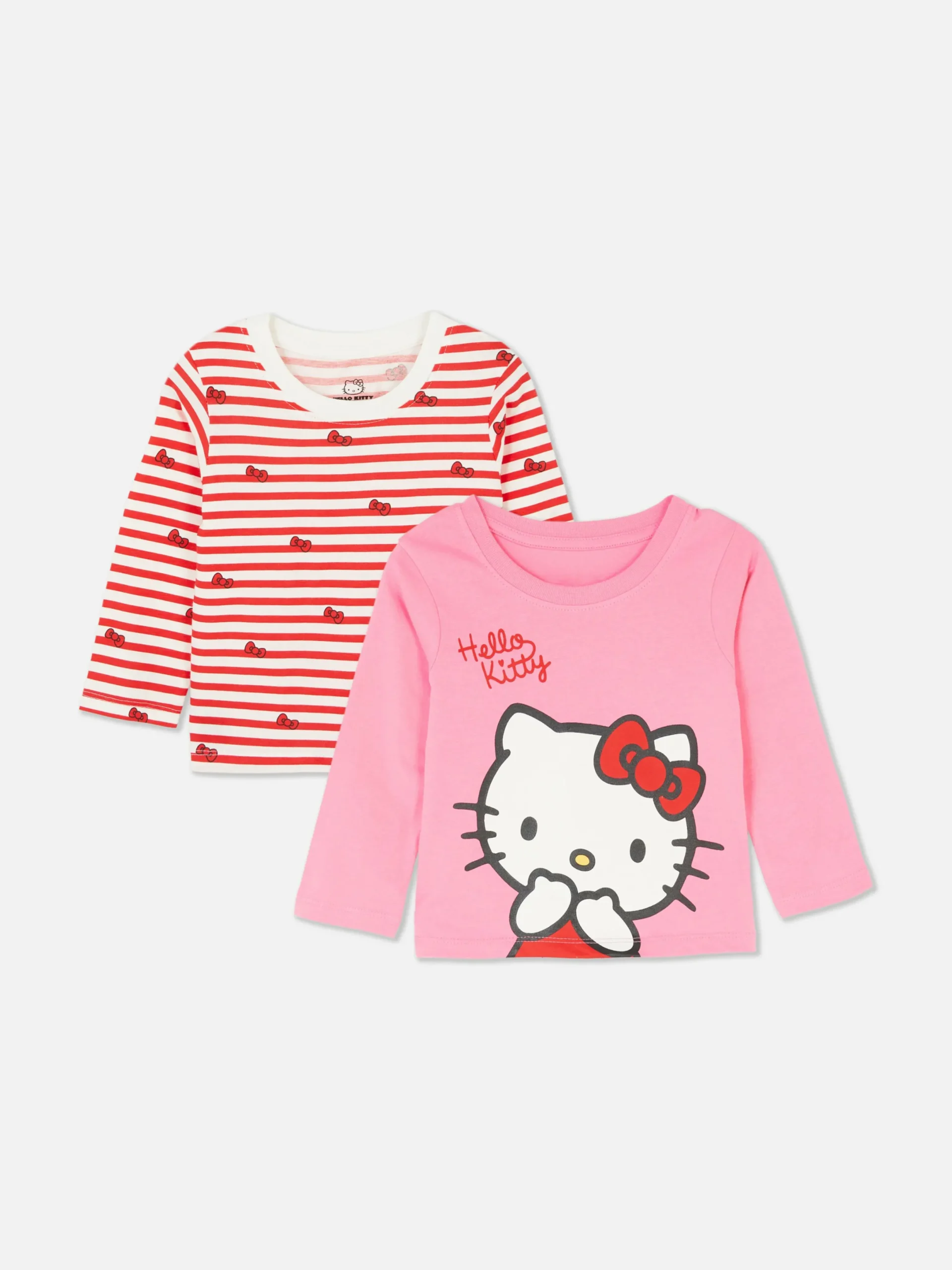 Tops Und T-Shirts|Primark „Hello Kitty“ Langarm-T-Shirt, 2er-Pack Rosa
