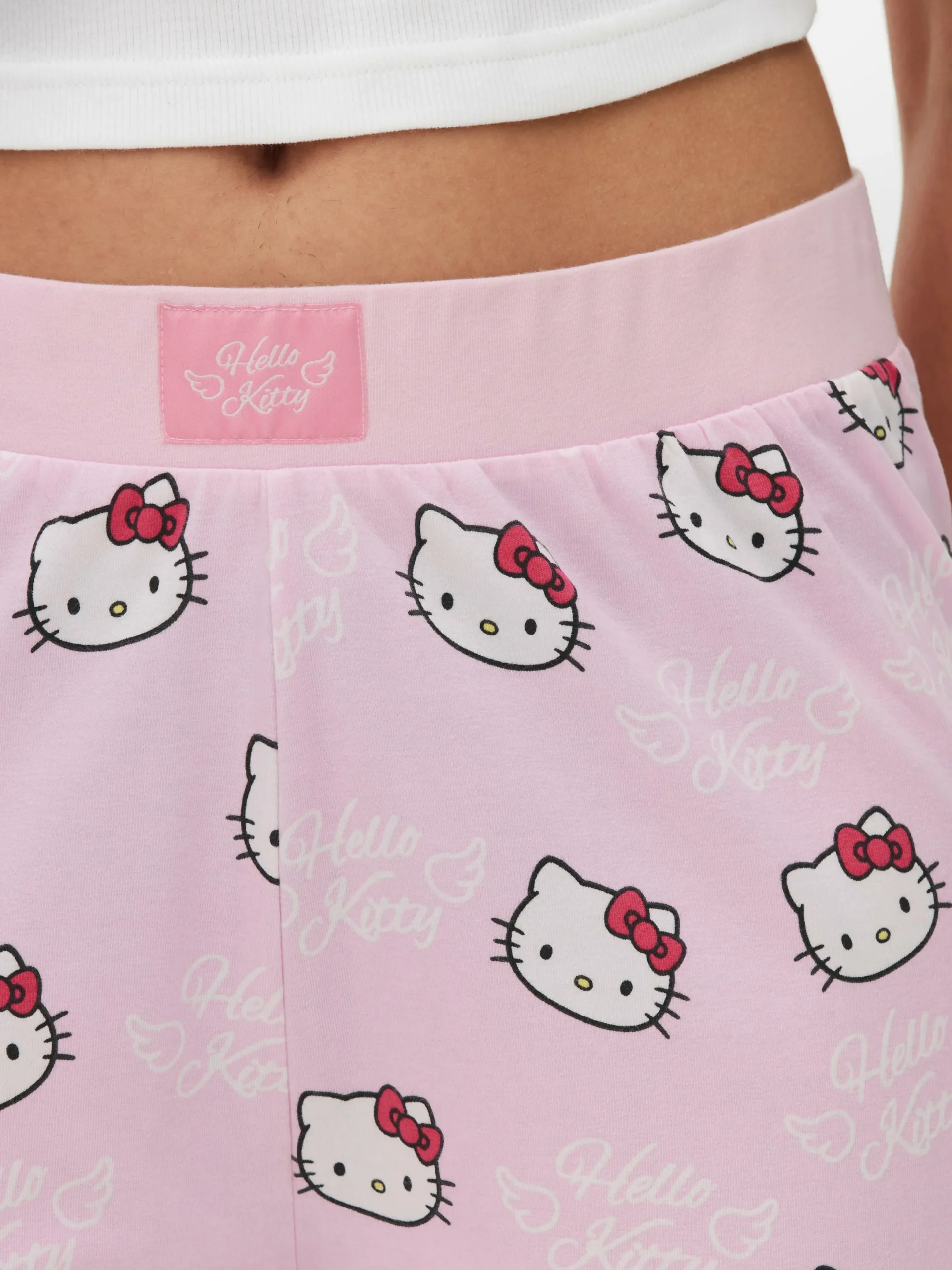 Schlafanzughosen|Primark „Hello Kitty“ Schlafanzughose Mit Weitem Beinschnitt Rosa