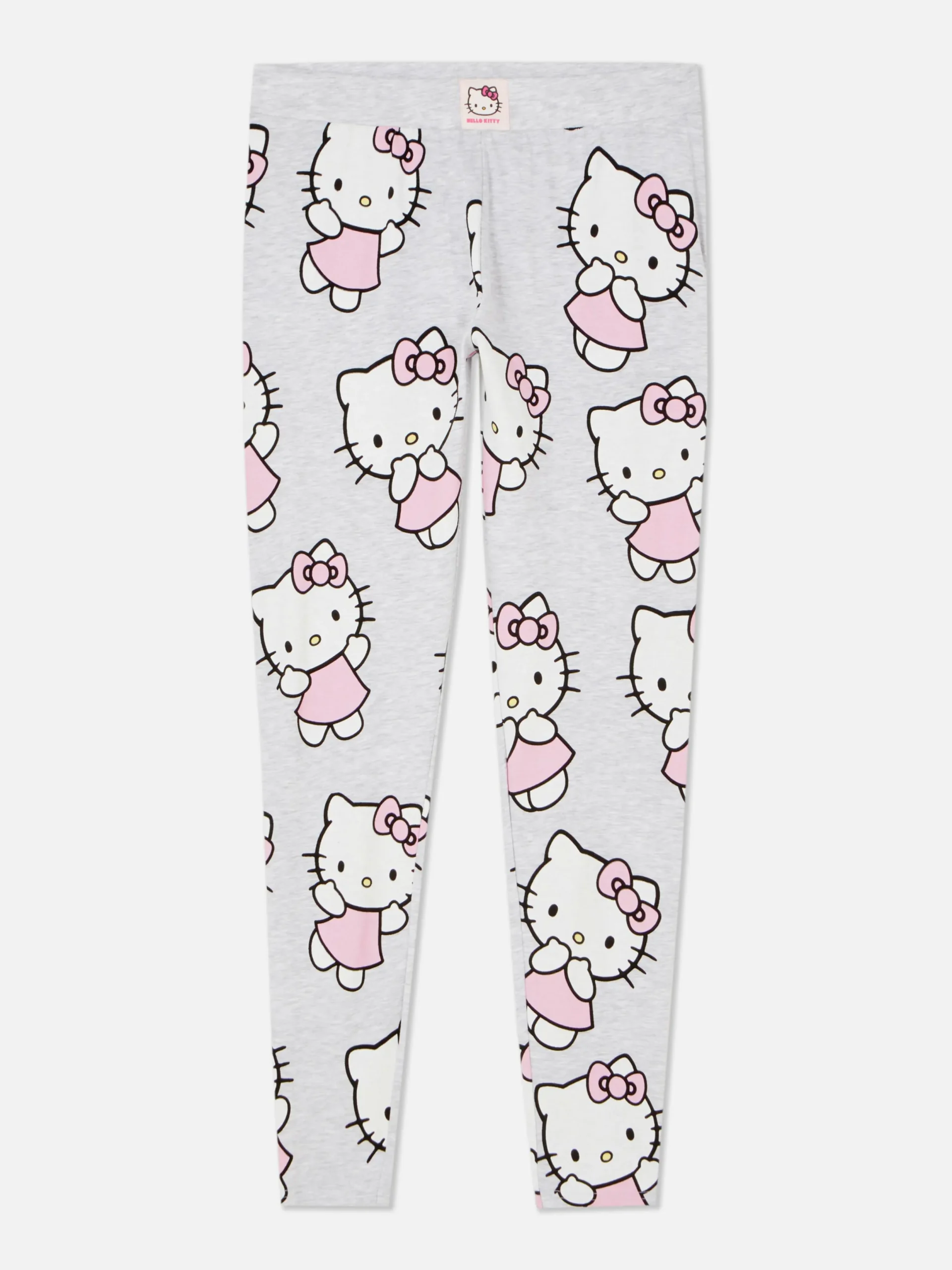 Schlafanzughosen|Primark „Hello Kitty“ Schlafanzug-Leggings Grau meliert