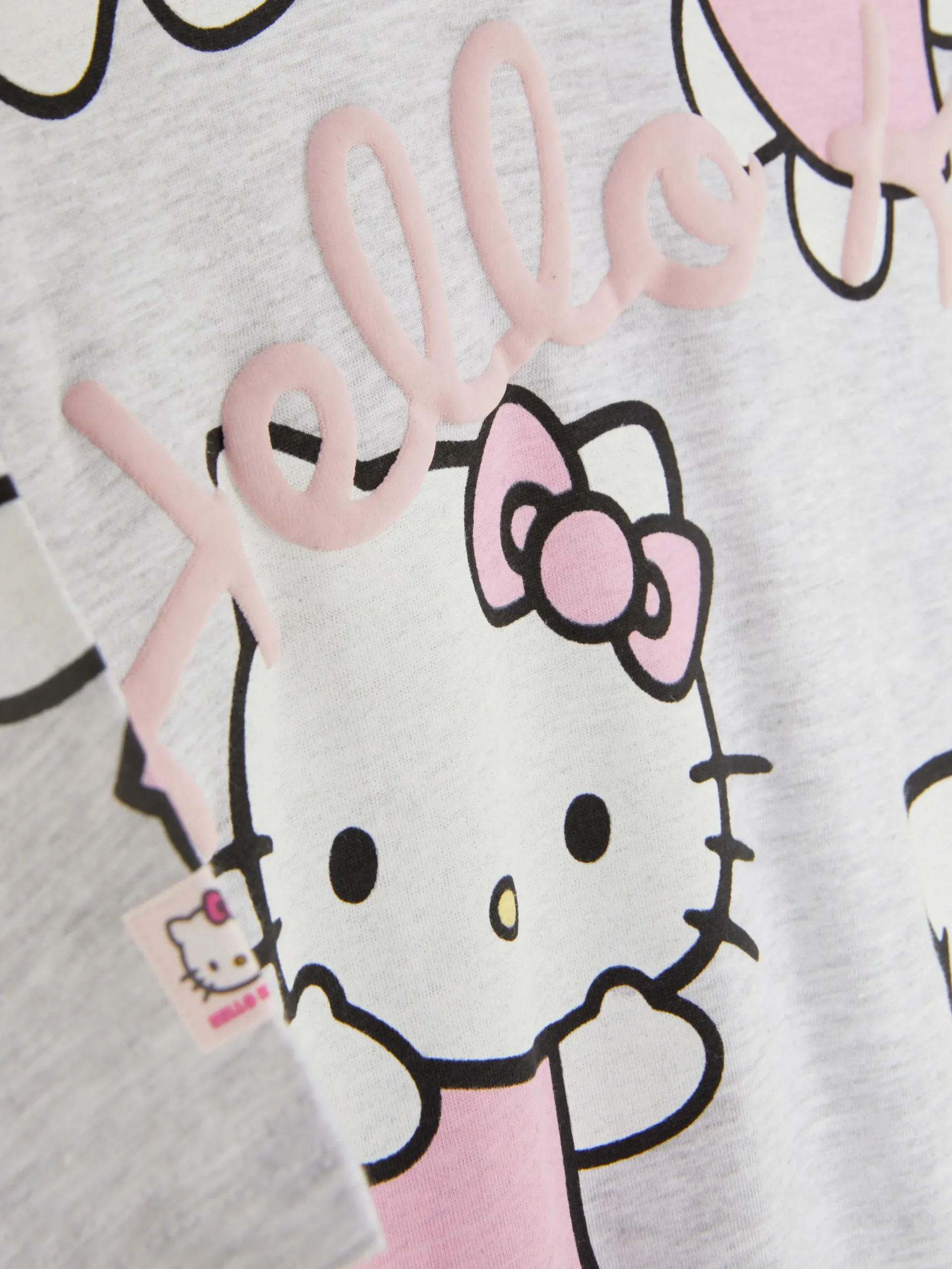 Schlafanzugoberteile|Primark „Hello Kitty“ Schlafanzugtop Grau meliert