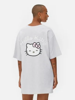 Schlafshirts Und Nachthemden|Primark „Hello Kitty“ Schlaf-T-Shirt Im Oversized-Look Grau meliert