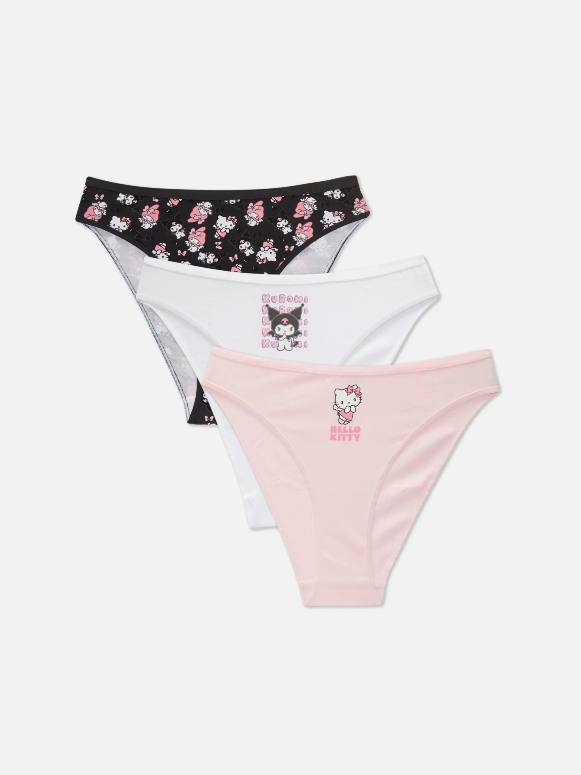 Slips|Primark „Hello Kitty“ Slips Mit Hohem Beinausschnitt, 3er-Pack Rosa