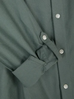 Hemden|Primark Hemd Mit Hochgerollten Ärmeln Und Knopfleiste Grün
