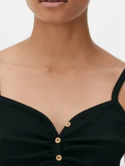Tops Und T-Shirts|Primark Henley-Camisole Schwarz