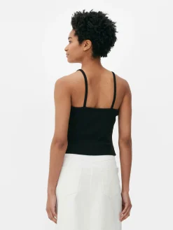 Tops Und T-Shirts|Primark Henley-Camisole Schwarz