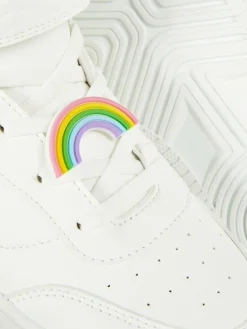 Sneakers|Primark High-Top-Sneaker Mit Regenbogenanhänger Weiß