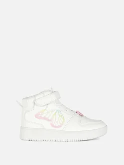 Sneakers|Primark High-Top-Sneaker Mit Schmetterling In Ombré-Optik Weiß