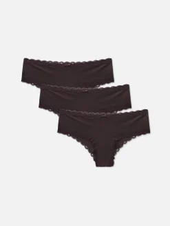 Slips|Primark Hipster-Slips Mit Spitzenbesatz, 3er-Pack Feige