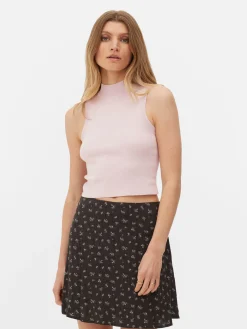 Tops Und T-Shirts|Primark Hochgeschlossenes, Kurzes Trägertop Rosa