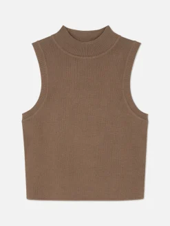 Tops Und T-Shirts|Primark Hochgeschlossenes, Kurzes Trägertop Braun