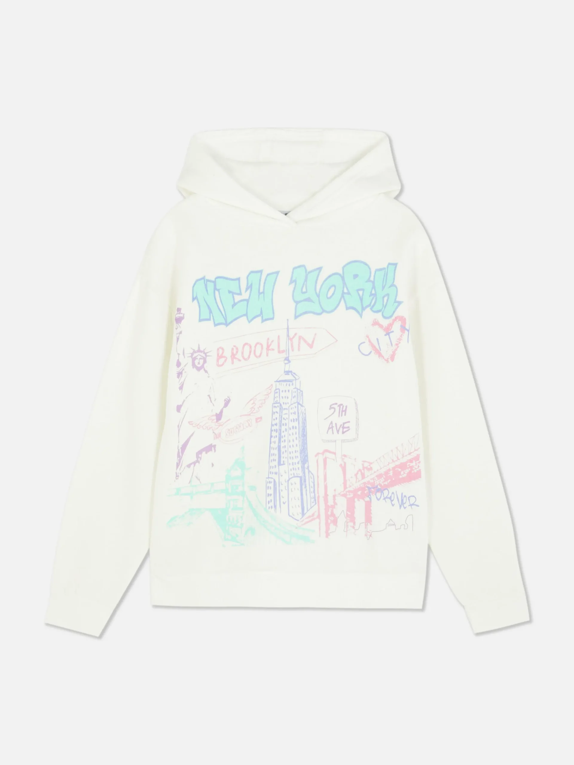 Hoodies Und Sweatshirts|Primark Hoodie Mit Grafik Ecrufarben